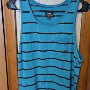 Blue Striped Men's Tank Top